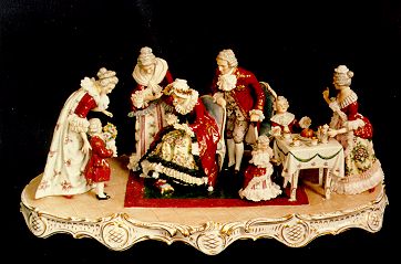 We have restored the shattered porcelain group, so it is in like new condition