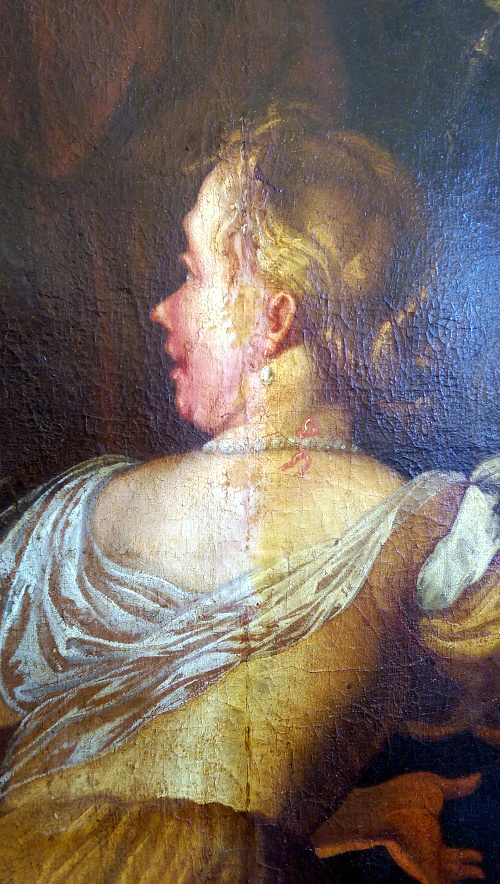 Painting close-up during restoration.