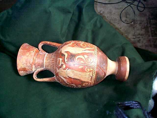 Greek Amphora - restored & damages are invisible