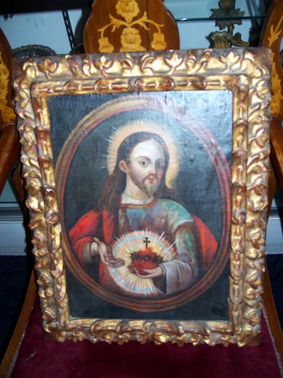 Painting of Jesus after restoration